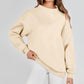 🔥Last Day Sale 49%🔥Women's Slit Mock Neck Oversized Sweatshirt