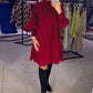 🎉Winter Hot Sales - 49% OFF🎉Women's Plus Size Lantern Sleeve Stand Collar Dress🌈👗