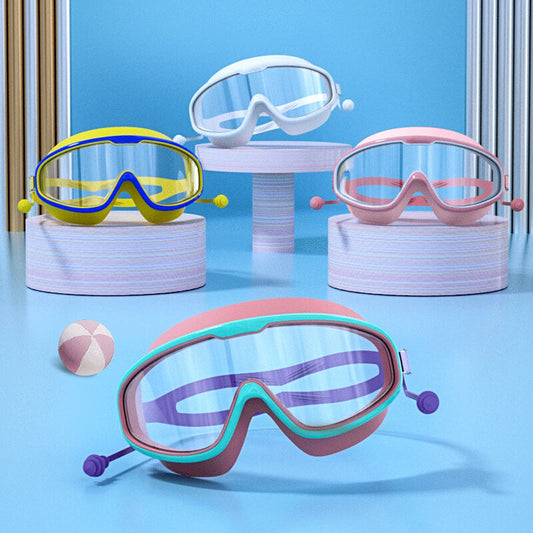 🔥Summer Sales - 49% off🔥HD children's large frame waterproof and anti-fog swimming goggles