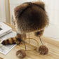 ❄️Winter Specials❄️ Raccoon Tail Fur Parent-Child Plush Hat