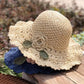 🎉New Arrival👒Elegant Crochet Straw Hat with Ruffle Detail