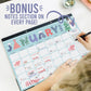 2025 Doodle Typography Large Desk Calendar | 18-Month | 2025-2026 | Calendars & Planners