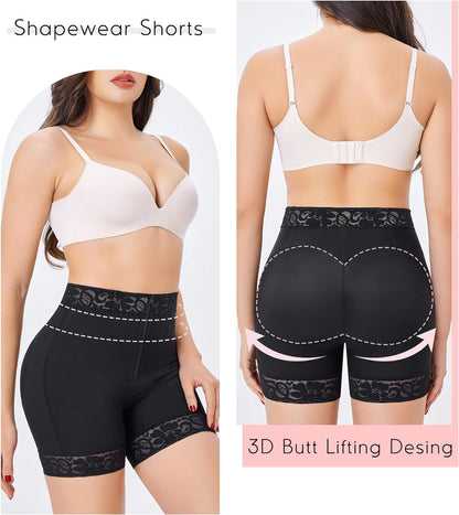 💞Hot  SALE 49% OFF💞Lace Steel Boned Butt Enhancer Shorts Shapewear💃🏽