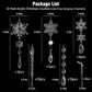 🔥On Sale🔥Set of 18 pcs Hanging Acrylic Snowflake Icicle Ornaments with Drop Pendants❄️