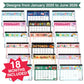 2025 Doodle Typography Large Desk Calendar | 18-Month | 2025-2026 | Calendars & Planners