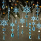 🔥On Sale🔥Set of 18 pcs Hanging Acrylic Snowflake Icicle Ornaments with Drop Pendants❄️