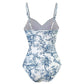 🌴 Summer Breeze Bargains: Slash 47% OFF🌟Women's Plants Print Contrast Mesh Swimsuit Set