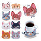 🌼Summer Hot Sales - 49% OFF🐱DIY Painting Coaster Wooden Cup Coaster