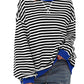 🔥Promotion 49% OFF😲-Women's Oversized Striped Long Sleeve Pullover