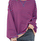 🔥Promotion 49% OFF😲-Women's Oversized Striped Long Sleeve Pullover