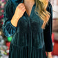 🔥New Year Sale🎉2025 Women's Christmas V Neck Velvet Dress