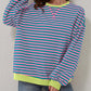 🔥Promotion 49% OFF😲-Women's Oversized Striped Long Sleeve Pullover