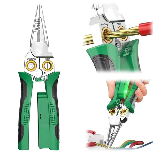 💥LAST DAY SALE 49% OFF💥 8-in-1 wire stripper, wire stripper with charge measurement, cable cutters for scraping and crimping wires, with voltage test