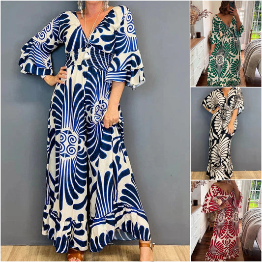 🌟Brand-New Arrivals🌟Vintage Floral Ruffle Sleeve Jumpsuit