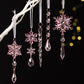 🔥On Sale🔥Set of 18 pcs Hanging Acrylic Snowflake Icicle Ornaments with Drop Pendants❄️