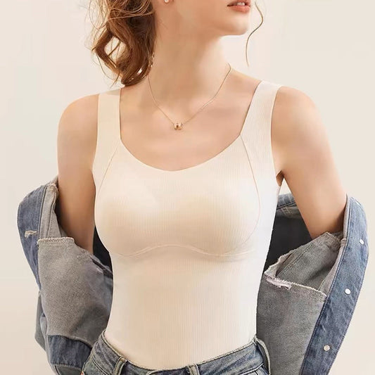 ❄️ Winter Wonderland Sale: Enjoy 50% OFF! ❄️🌹[Women’s Gift] Thickened Warm Tank Top with Shelf Bra