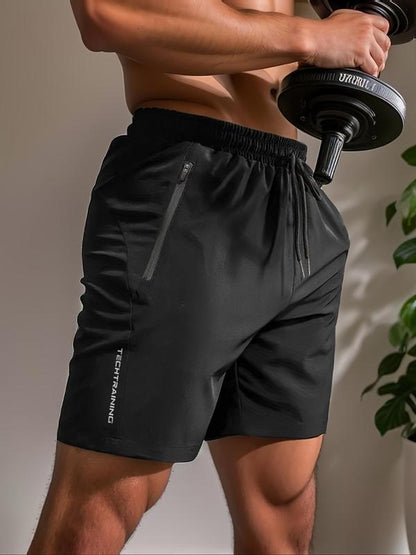 💥Hot SALE 49% OFF💥Men's Letter Print Drawstring Waist Shorts