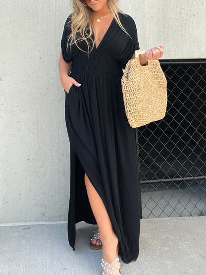 🔥49% OFF💗2024 New Slit v-neck effortless maxi long dress