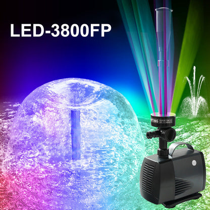 Fountain Pump with LED Color Lights