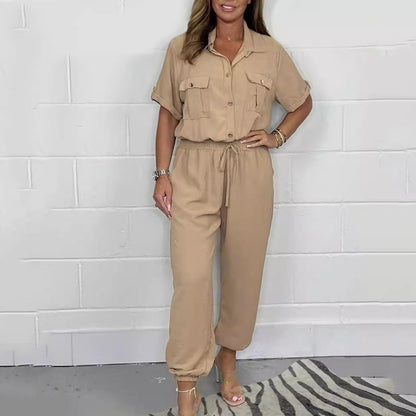 🔥2024 New Sales🔥Women’s Short Sleeved Utility Jumpsuit