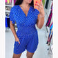 🎉Buy 2 get extra 10% OFF🎉Polka Dot V-Neck One-piece Shorts Jumpsuit