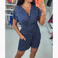 🎉Buy 2 get extra 10% OFF🎉Polka Dot V-Neck One-piece Shorts Jumpsuit