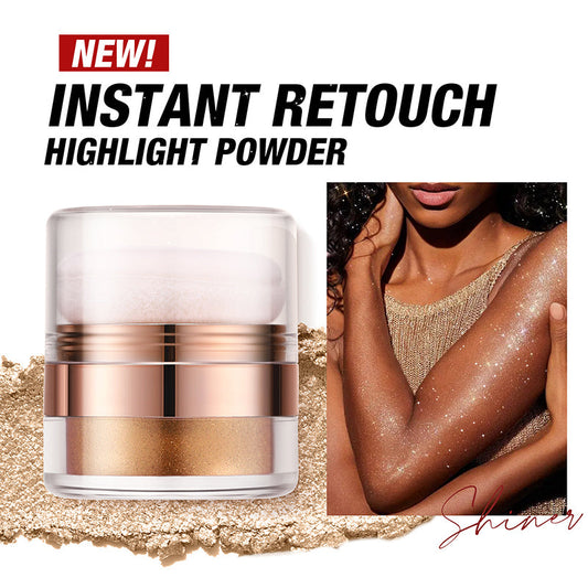 Instant Retouch Body Highlight Powder with Powder Pad