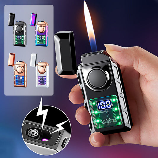 🔥2024 New Product Listing - Multi-Functional Dual Flame Lighter with Colored Lights