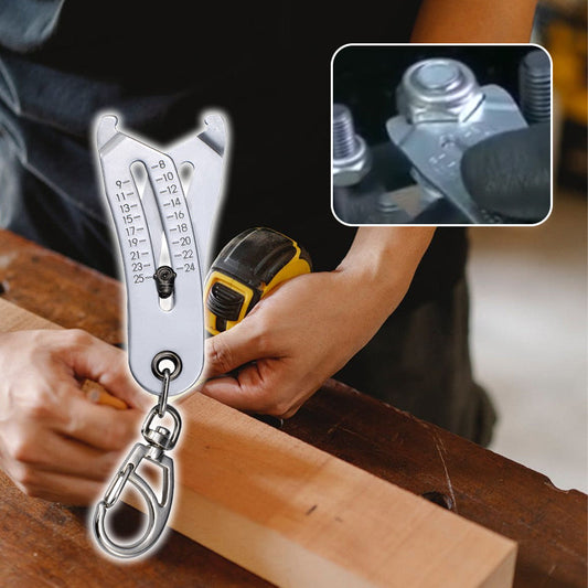 🎊New Hot Sales - 49% OFF👉Portable Precise Thread Size Checker Keychain