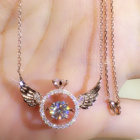 Pink Angel Wings Necklace