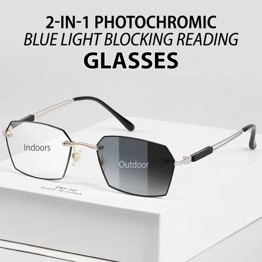 🔥New Hot Sales - 50％ OFF🔥2-in-1 Photochromic Blue Light Blocking Reading Glasses