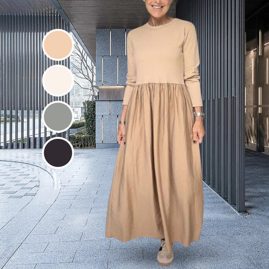 🎉Last Day Promotiion - 78% OFF🔥Flowy Knit Midi Dress with Full Sleeves