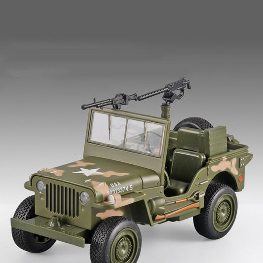 Off-Road Military Vehicle Diecast Model with Light & Music