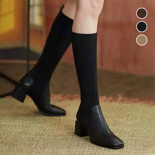 [Women's Gift] Mid-Calf Vintage Stretch Sock Boots