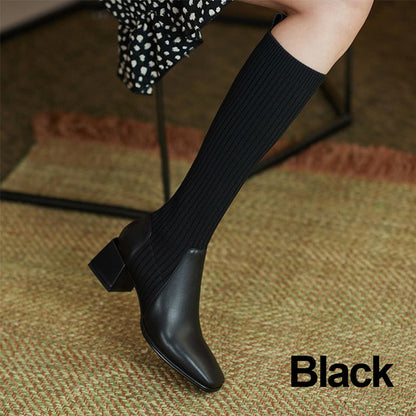 [Women's Gift] Mid-Calf Vintage Stretch Sock Boots